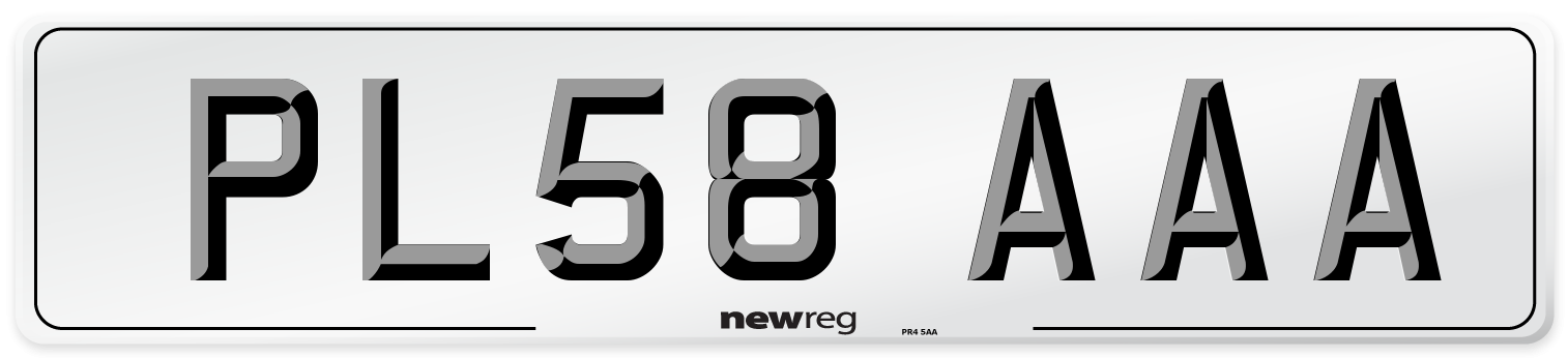 PL58 AAA Number Plate from New Reg
